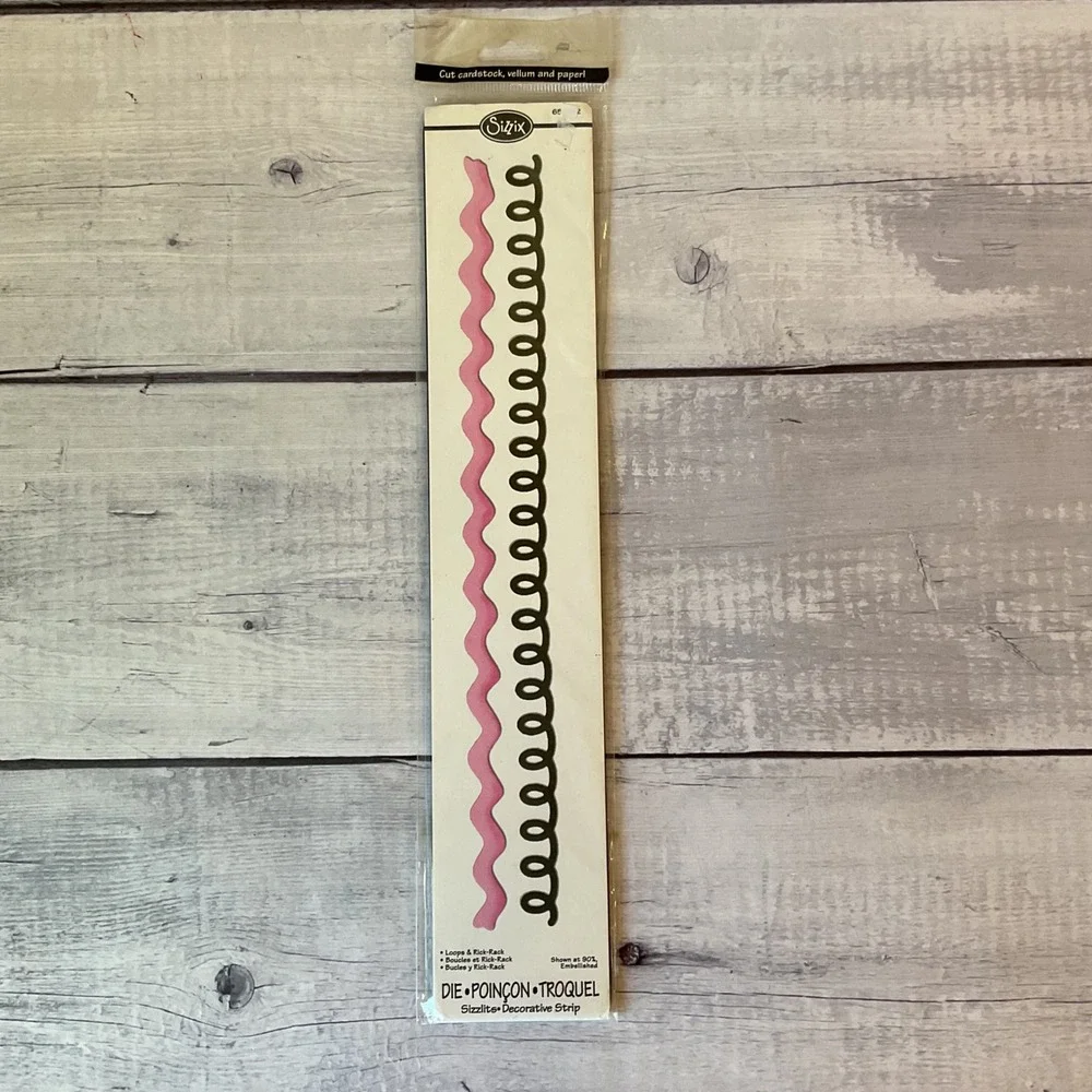 Sizzix Sizzlits Decorative Strip Die Loops & Rick-Rack Rachael Bright 656542 New